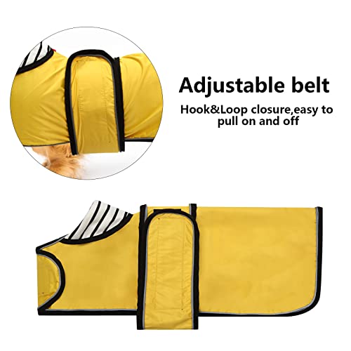 Dachshund Raincoat Waterproof, Perfect For Dachshund Sausage Weiner Dog Rain Gear With Reflective Trim And Adjustable Bands Dog Clothing In Autumn And Winter - Yellow - M #TOP4