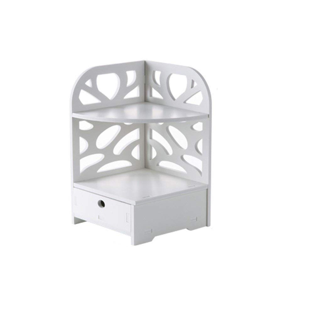Pot and Pan Organizer Bathroom Makeup Organizer Wood Shelf Desktop Storage Rack with Drawer Makeup Organizer Shower Caddy