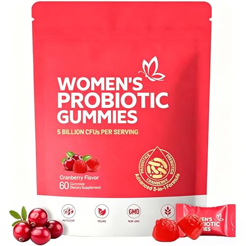 Gominolas Probióticas Para Mujeres - 60 Unidades Soporte Íntimo Con Prebióticos Y Arándano Rojo Promueve Equilibrio De Ph, Equilibrio De Levaduras Y Salud Inmunológica Refresca El Olor Íntimo