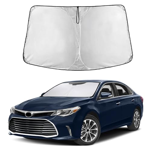 Image of EcoNour Windshield Sun Shade Compatible for Toyota Avalon 2013-2018 | Sedan Front Window Sunshade | Foldable Sun Visor Protector | UV Protection & Heat Reduction