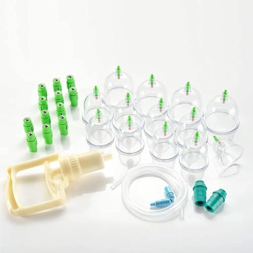 Juego de ventosas al vacío de 12 piezas, kit profesional de masaje TCM para uso en casa, clínica y salón miniatura 1