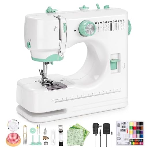 Uwyriwooq Sewing Machine for Beginners, Mini Sewing Machine with Sewing Kits, Electric Portable Sewing Machine with Full Featured, Built-in 12 Stitches, Twin Needle
