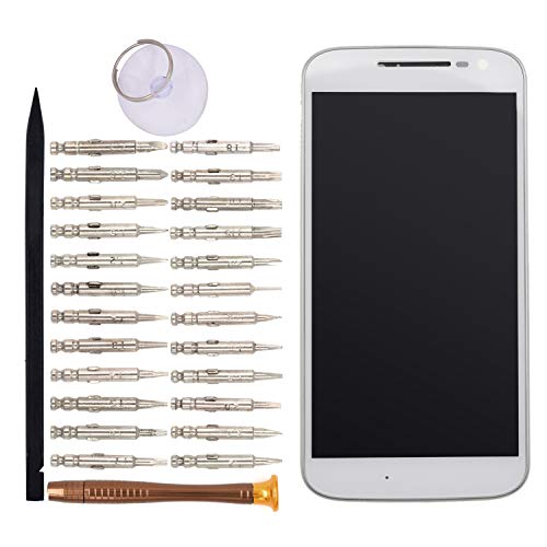 Image of LCD Display Touch Digitizer Screen Assembly with Frame Replacement for Motorola Moto G4 White