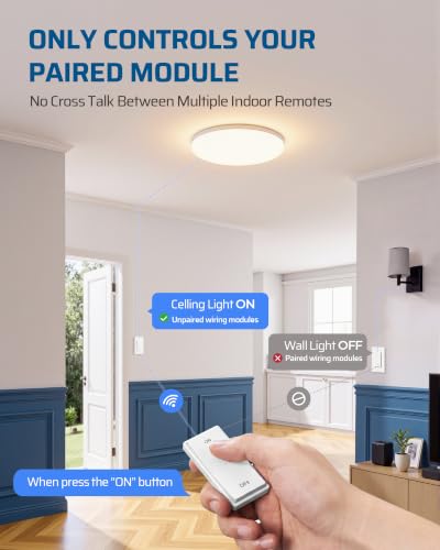 Image of DEWENWILS Wireless Light Switch and Receiver Kit, in Wall Switchs