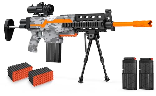Elektrische Spielzeug Pistole Gun Sniper für Kinder, 3 Mode Automatisch Toy Foam Blaster mit Scope, 2 Magazin 100 Darts,Elektrisch Spielzeug-Scharfschützengewehr für Kinder ab 6 7 8 9 10 Jahren Elektrische Spielzeug Pistole Gun Sniper für Kinder, 3 Mode Automatisch Toy Foam Blaster mit Scope, 2 Magazin 100 Darts,Elektrisch Spielzeug-Scharfschützengewehr für Kinder ab 6 7 8 9 10 Jahren