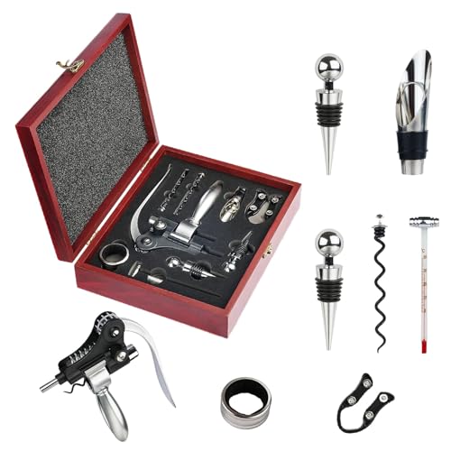 9-Pieces Corkscrew Wine Opener Se Stainless Steel Wine Opener Accessory