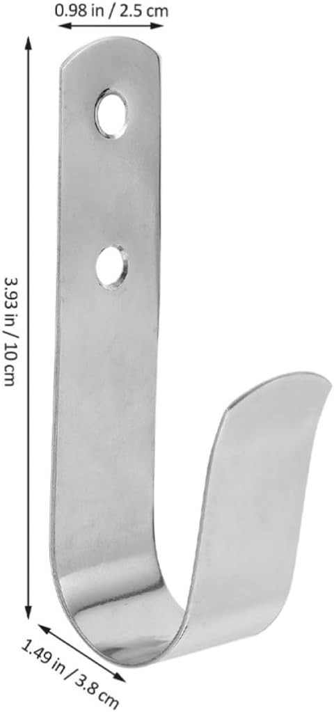 Boat Hook Holder with Smooth Surface Stainless Steel 2pcs 107x25mm and Excellent Bearing Capacity, Versatile Metal Hanging Hook for Yacht and Boating Accessories