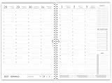 Agenda Settimanale Spiralata 2027 A4, Copertina Morbida Sintetica, Verticale 7:00-22:00, con Note e Progetti, 21x30 cm
