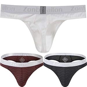Zonbailon Thong Unterwäsche Herren-String 3er-Pack