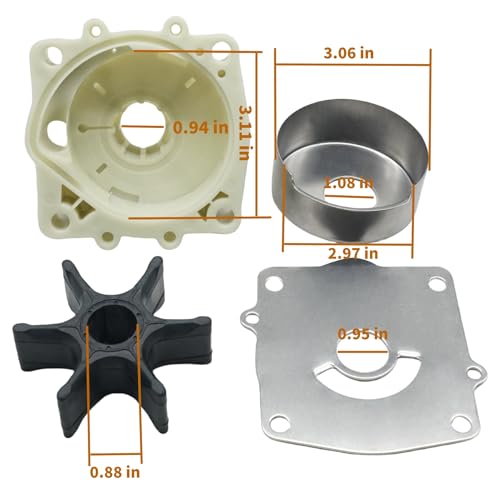 61A-W0078 Outboard Water Pump Impeller Kit for Yamaha 150-300 HP Boat Motor by NorthBoat - Used condition - Image 5