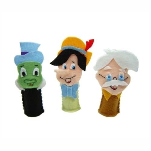 Dedoches De Feltro - Pinóquio - 3 Personagens - Multicolorido - 100% Artesanal