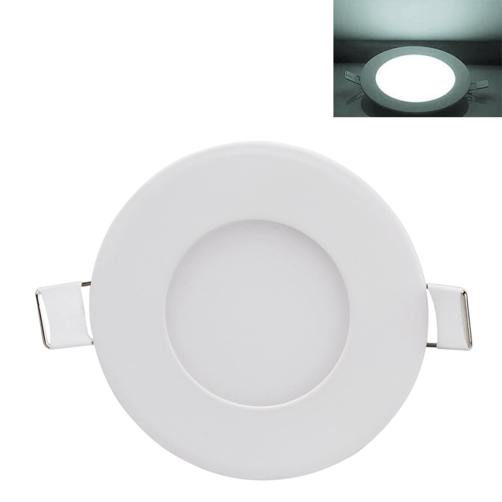 TTiiLoe 3W LED Recessed Downlight Lighting, 6500K Cold White Spotlights for Ceiling, Hole Φ 70 mm, 180lm Ceiling Can Light for Kitchen Soffit Living Room Hallway