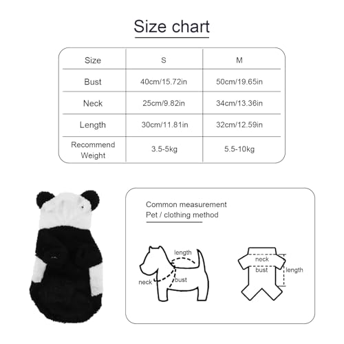 Disfraz Panda para Perro Pequeño Talla M miniatura 2
