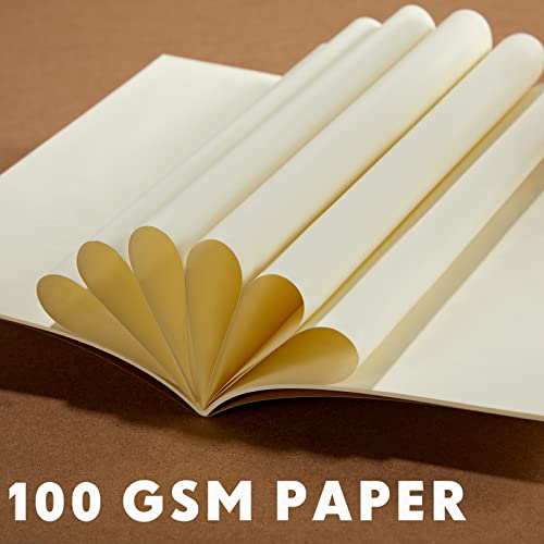 Image of Mimorou 100 Pcs A5 Journals Notebooks Bulk,Brown,Unlined