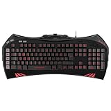Speedlink VIRTIUS Advanced Gaming Keyboard - Gamer Tastatur für PC / Computer, 10-Tasten-Rollover-Technik, 84 Tasten konfigurierbar, schwarz