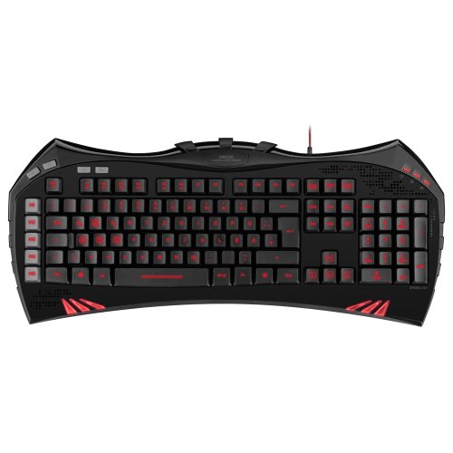 Speedlink VIRTIUS Advanced Gaming Keyboard - Gamer Tastatur für PC / Computer, 10-Tasten-Rollover-Technik, 84 Tasten konfigurierbar, schwarz