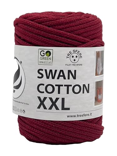 SWAN COTTON XXL (2537 - Amaranth), yarn for bags, hats, baskets, underplates, clutch composition 70% recycled cotton 30% polyester, 250 g spool 65 metres