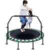 トランポリン 補助手すり付き 大型122cm 耐荷重300kg 折りたたみ 収納便利 静音設計 高弾力 安全ゴム式 室内室外兼用 エクササイズ用 トレーニング 子供用 大人用 家庭用 組み立て簡単 4段階調整可能