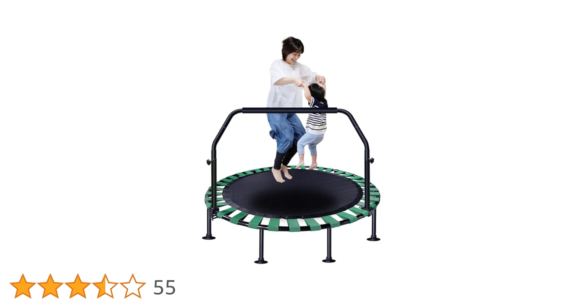 トランポリン 補助手すり付き 大型122cm 耐荷重300kg 折りたたみ 収納 Amazon | UNE トランポリン 補助手すり付き 折りたたみ 大型
