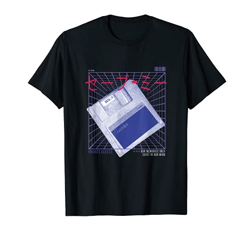 Vaporwave Estética Disquete Disco Japonés Otaku Regalos Camiseta