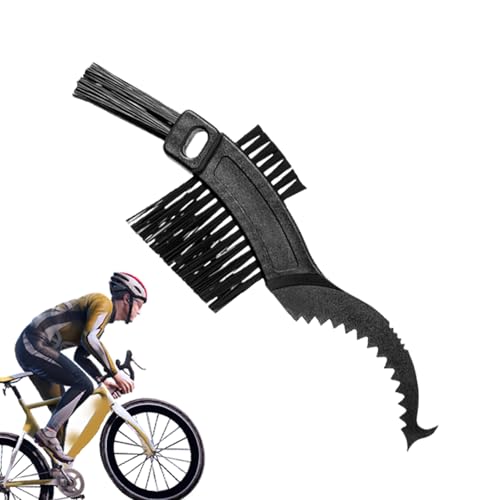 Bike Chain Cleaner Brush – Stiff Bristle Dual-Head Design, Removes Grease Rust Effortlessly, Keeps Drivetrain Polished Smooth Running, Handy Cleaning Accessory for Mountain Adventures | Gear Brush for