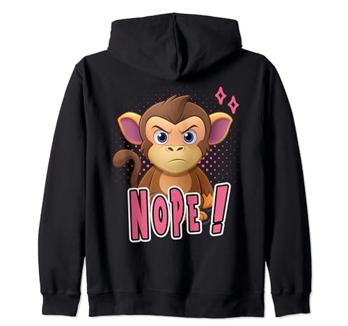Grumpy Funny Monkey "No!" Divertido Sudadera con Capucha
