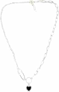 Buy YANA CREATIONS Asymmetrical Chain Necklace with Black Heart