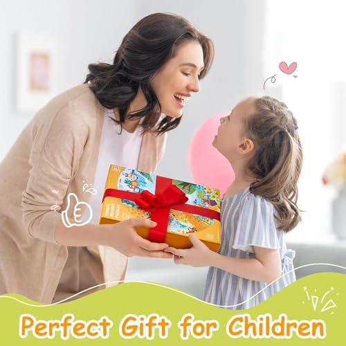 Funsland Kinderpuzzle ab 3, Saisonale Waldtiere, 88 Teile, Rund 3-7 Jährige Kinder Puzzle Spielzeug, Puzzle für Jungen und Mädchen 8-10 Jahren Geburtstagsgeschenk