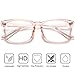 aisswzber Unisex Stylish Square Non-Prescription Eyeglasses Clear Lens Glasses 8082-pinknew glasses