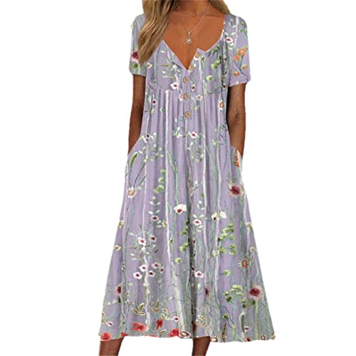 Robe de soirée col en V fluide XL avec poches pour masquer les rondeurs