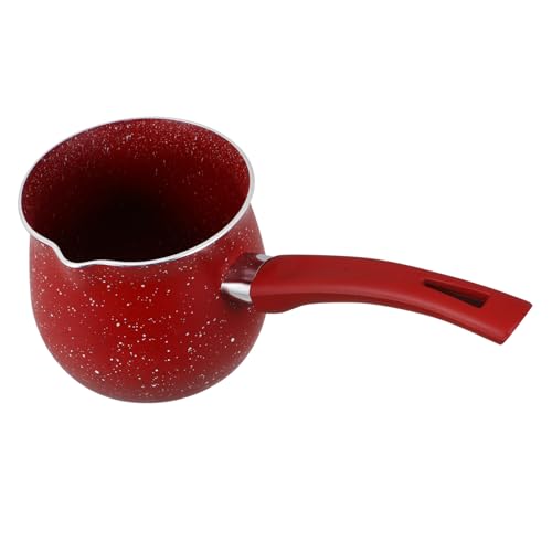 AUTSUPPL Butter Warmer Pan Stainless Steel Turkish Coffee Maker with Scaldproof Handle Compact Boiling Pot for Melting Butter Heating for Kitchens Offices