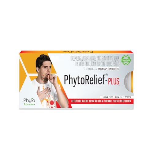 Image of PhytoRelief Plus is Natural & Sugar-Free | Quick Relief From Throat infection| prolonged Cold & Cough | Clinically Tested (1 Strip)
