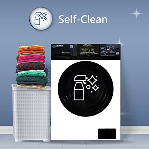 Equator Digital Compact 110V Vented/Ventless 18 Lbs Combo Washer Dryer 1400 Rpm (White/Black) #TOP2