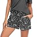 Laprad Women's Sleep Shorts Skull Pajamas Shorts Sleepwear Lounge Casual Pants for Yoga Gym Running L