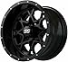 GTW Vortex 12 Inch Aluminum Golf Cart Wheel 12x7 | 4-4 Bolt | 3:4 Offset | Set of 4 (Matte Black)