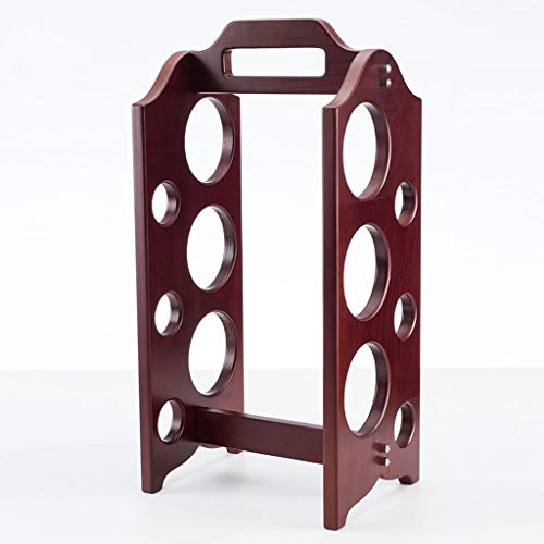Soporte para 6 botellas de vino de madera maciza miniatura 3