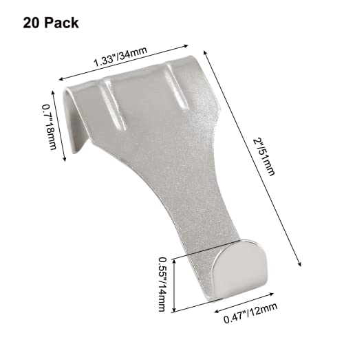 Image of 20Pcs Picture Moulding Hooks Silver Photo Rail Hangers S-Shaped Picture Frame Hangers(Silver)