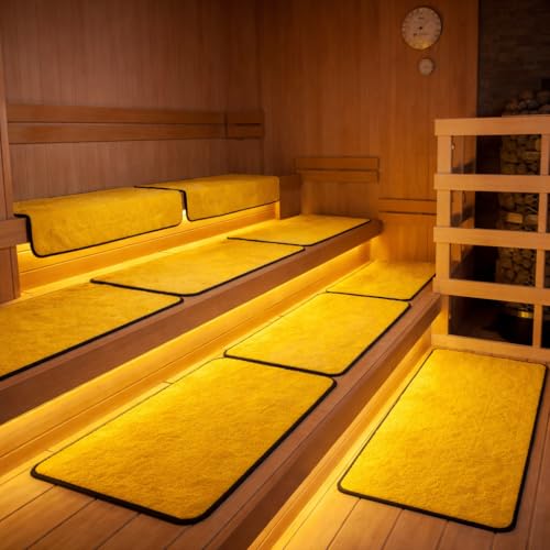 業務用 大判 サウナマット 70x140cm 超吸水素材 サンゴフリース 高密度 厚手 大きめ バスマット 柔らかい 洗濯機可 [2]