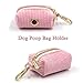 PETDURO Personalized Handmade Dog Collars Stripe Velvet Custom with Name Engraved Gold Metal Buckle for Boy & Girl Dogs - Matching Leash Bow Tie Harness Poop Bag Holder Available (S, Pink)