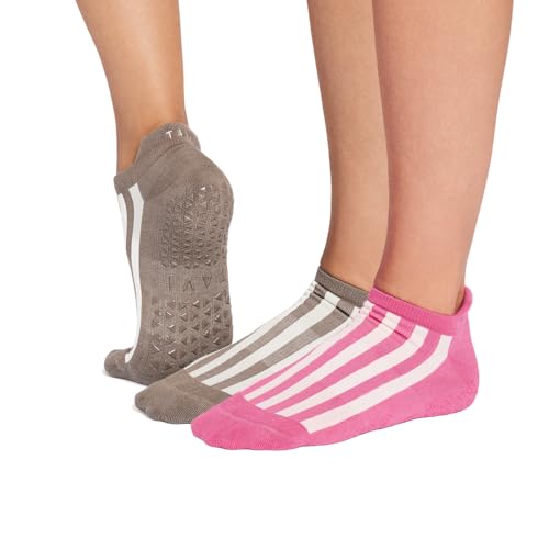 Image of TAVI Savvy Pilates Socks - Grip Socks for Women with Non-Slip Grips, Heel Tab, Arch Support, Wear for Yoga, Barre