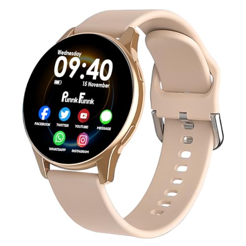 Image of PunnkFunnk EVO Vista Smartwatch, 1.3 inch HD Display Bluetooth Calling, Fitness & Sleep Tracker, 100+ Sports Modes, IP67 Waterproof Compatible with Android & iOS(Pink)
