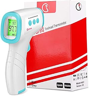 AuLinx Non-Contact Forehead, Ear Thermometer Digital Infrared Body Temperature Thermometer with Fever Alarm