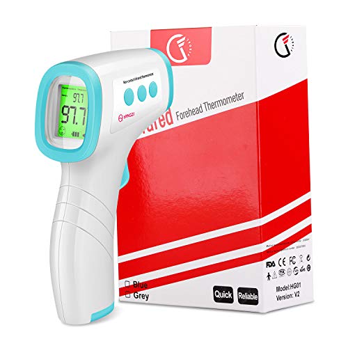 AuLinx Non-Contact Forehead, Ear Thermometer Digital Infrared Body Temperature Thermometer with Fever Alarm