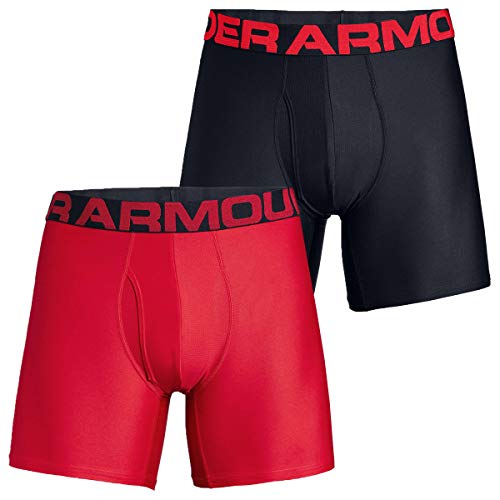 Image of Under Armour Men's Performance Tech 6 Inch 3 Pack Solid Boxer Briefs Boxer Shorts
