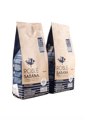 Roblesabana Poas Finca La Hilda, Costa Rica - Café de especialidad 100% Arábica en grano, tueste medio a oscuro - 12 oz x 2 miniatura 1
