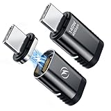 DuHeSin USB C Magnetic Adapter, 2 Pack, 24 Pin Straight with PD 140w Charge USBC 4 40Gbps Data Transfer 8K 60Hz Video for Thunderbolt 3/4, MacBook Pro/Air and More Type C Devices