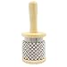 Wooden Cabasa Hand Shaker Pop Percussion Instrument, with Stainless Steel Breads Latin Percussion Instrument(2.5in)