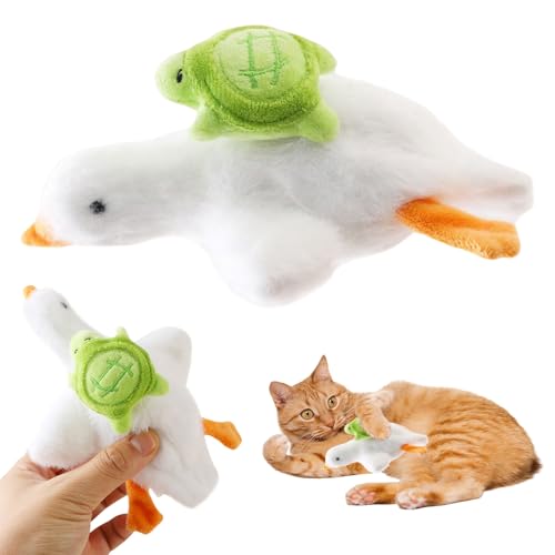 GAROMIA Katzenspielzeug Fliegender Vogel Elektrisch Vogelspielzeug Spielzeug Katze Interaktives Ente Plüschiges Katzenspielzeug Flying Bird Cat Toy...