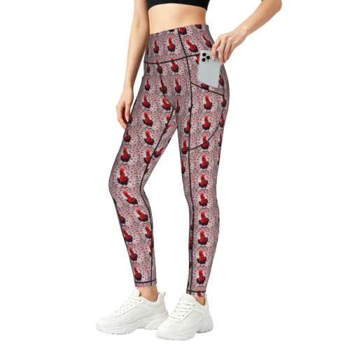 Pantalones de yoga para mujer con estampado de pollo: comodidad holgada para tu rutina casual