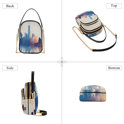 New York City Crossbody Bags for Women Detachable Strap Purses Shoulder Bag Travel Handbags4